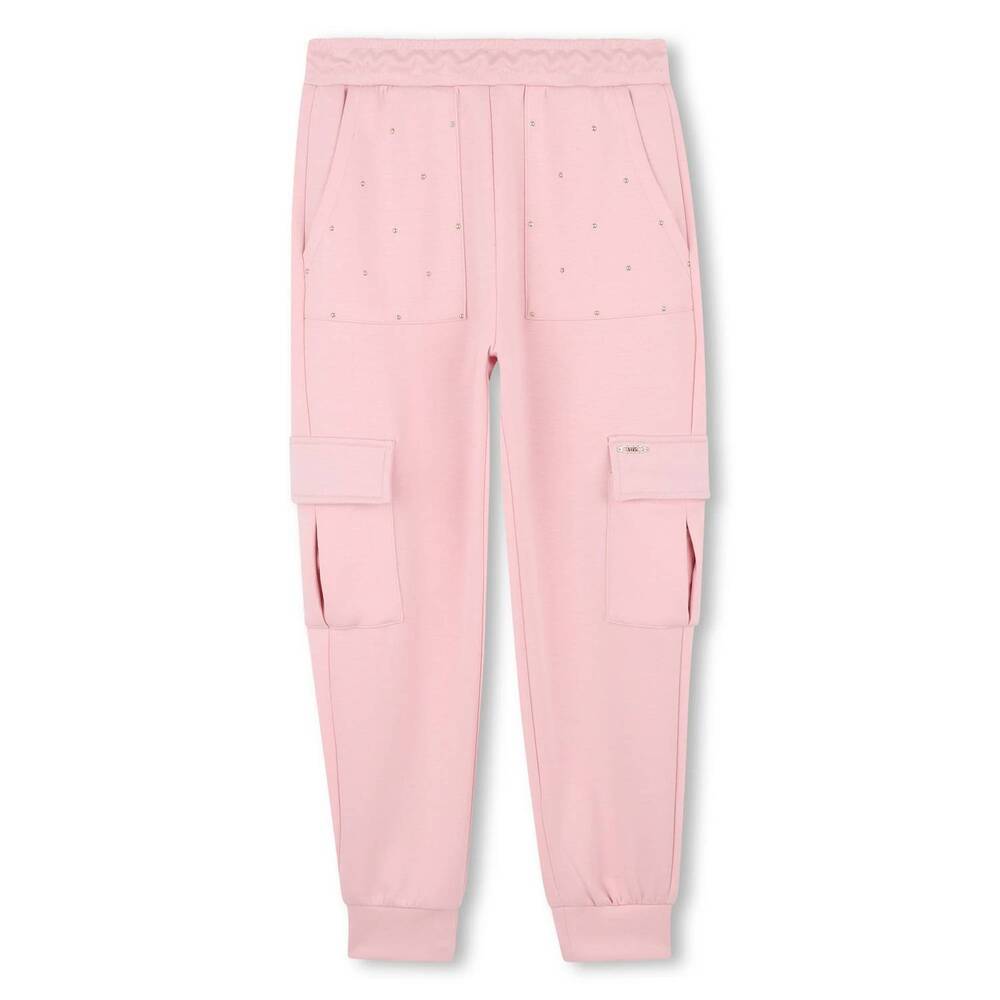NEW MICHAEL KORS kid's cargo sweatpants in pink